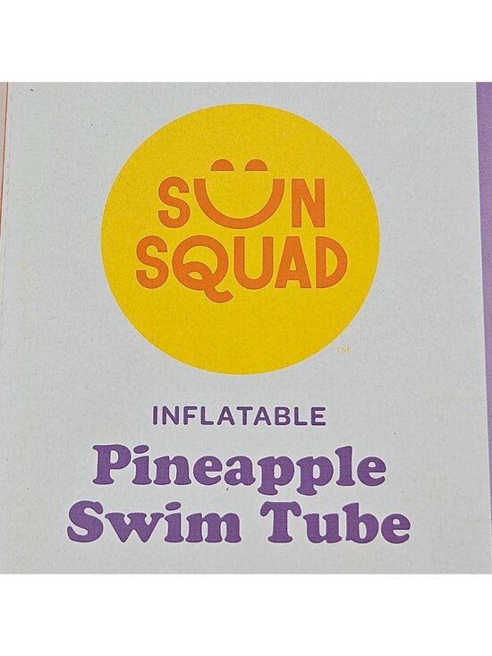 Sun Squad Pool Float Inflatable Pineapple Swim Tube Yellow Green Summer NIB - Picture 6 of 10
